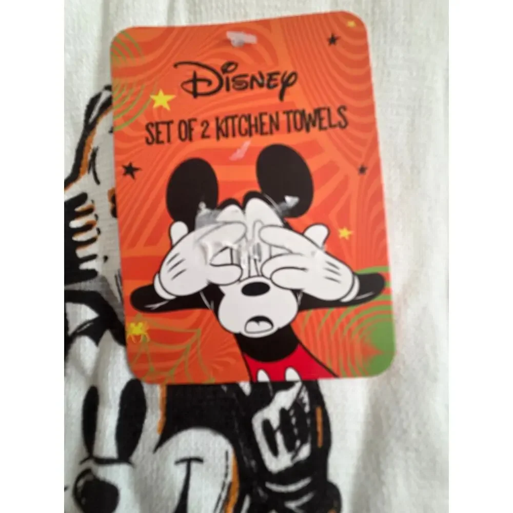 Disney Mickey Mouse 2Pack Kitchen Towels Halloween Skeleton